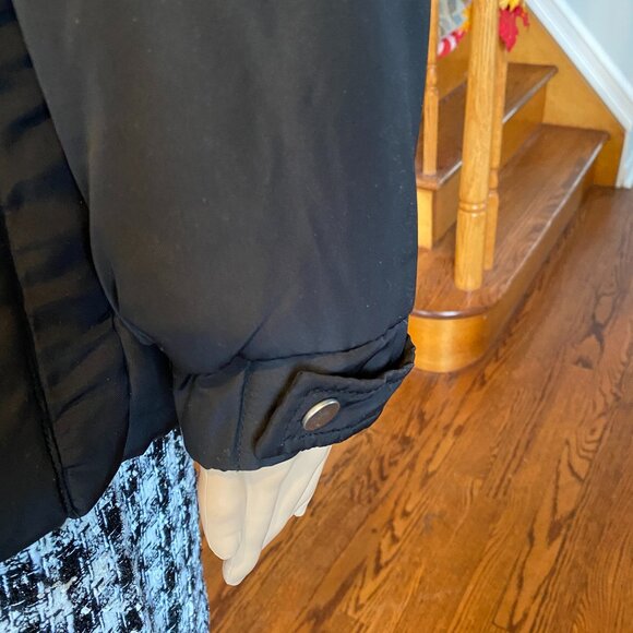 ZARA Black Warm Winter Jacket Faux Fur Removeable Hood Size S - Picture 4 of 7